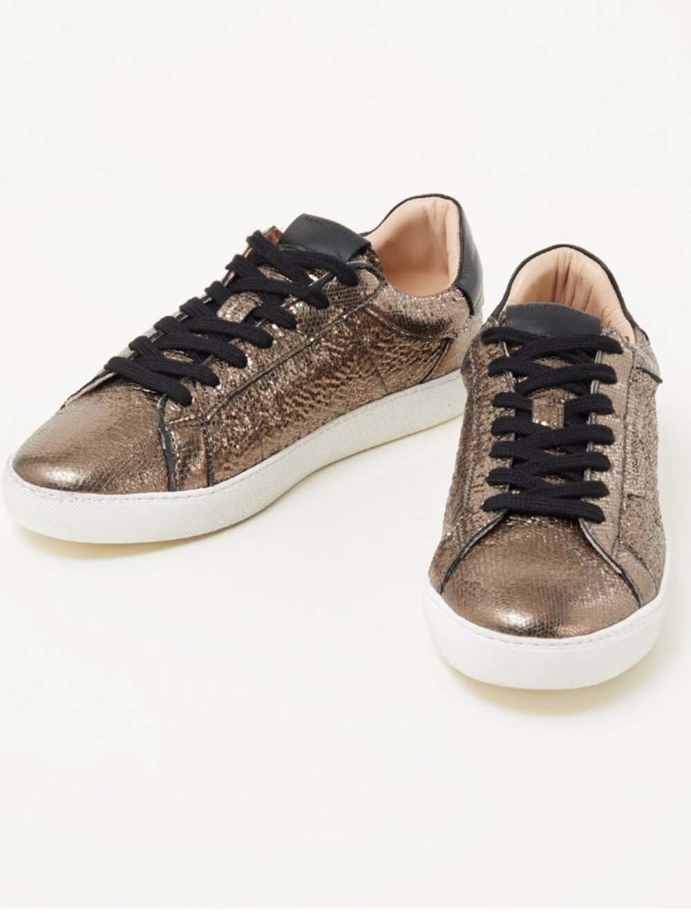 All Saints Gold Metallic Low Top Sneakers - US Size 6